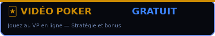 Vidéo Poker Gratuit